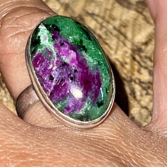 Saualpite Ruby Zoisite Statement Ring Size 8 - Picture 11 of 14
